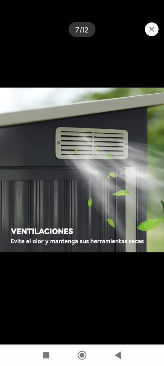 Cobertizo jardín 2,7m² 234x132x185cm