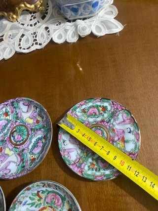 5 platitos porcelana antigua China Macao