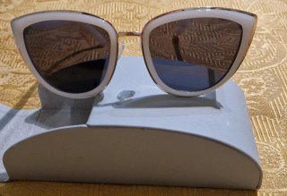 Occhiali da sole donna oro e bianchi