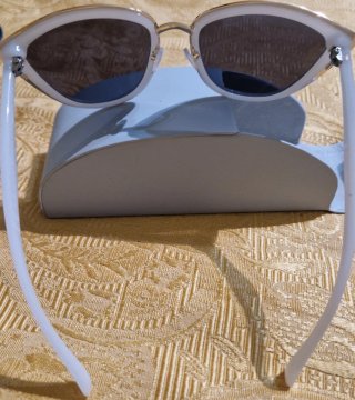 Occhiali da sole donna oro e bianchi