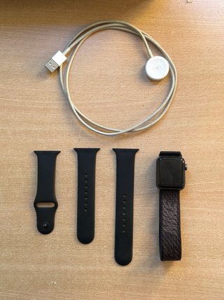 Apple Watch serie 3, Negro con Cargador y Correas