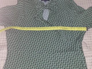 Vestito fantasia geometrica verde