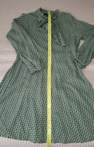 Vestito fantasia geometrica verde