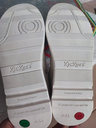 Kickers A:LL Zapatillas Piel Blancas Talla 43