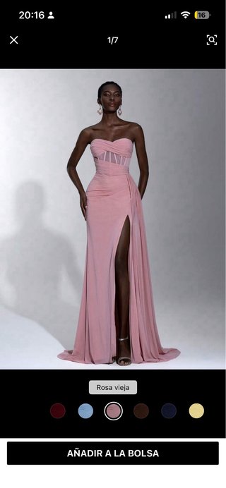 Vestido de evento rosa sin usar, es de shein