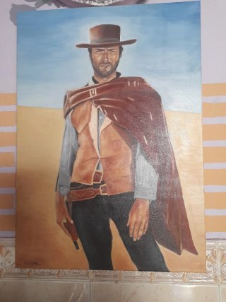 Cuadro Óleo Estatua Hombre