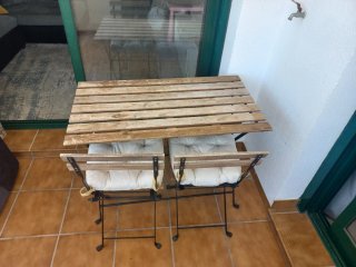 Mesa y 2 Sillas de terraza