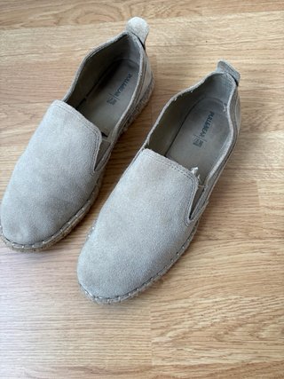Alpargatas de piel hombre beige