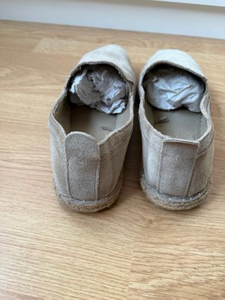 Alpargatas de piel hombre beige