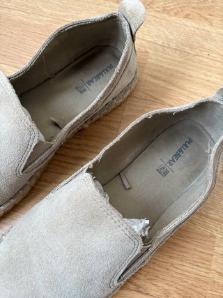 Alpargatas de piel hombre beige
