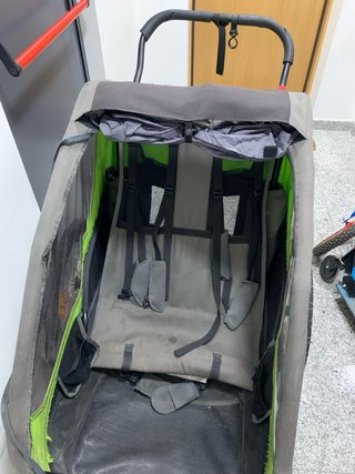 Carro gemelar para correr o bici