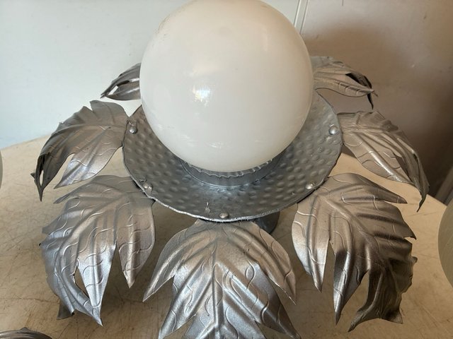 Conjunto Lámparas Vintage Apliques Plata