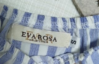 Blusa de rayas azul y blanco