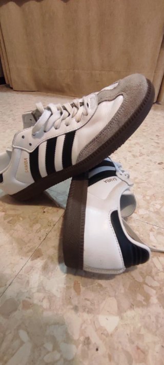 Adidas Samba Hombre Blanco/Gris