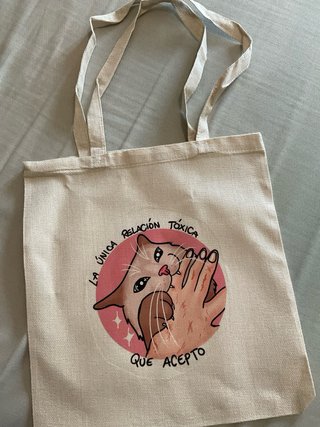 Bolso Tote Gato Relación Tóxica - solo envio
