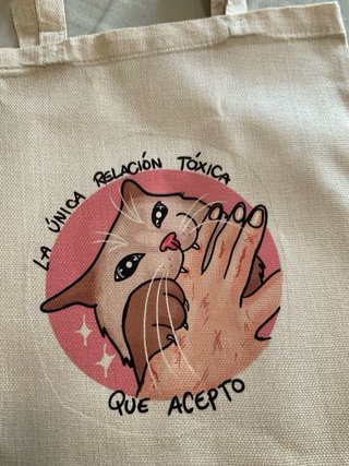 Bolso Tote Gato Relación Tóxica - solo envio