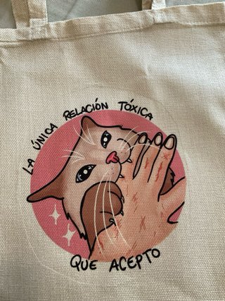 Bolso Tote Gato Relación Tóxica - solo envio
