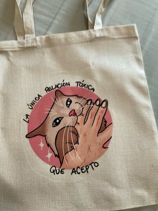 Bolso Tote Gato Relación Tóxica - solo envio