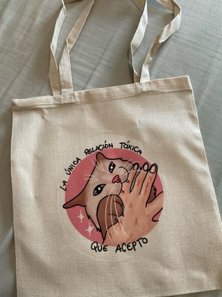 Bolso Tote Gato Relación Tóxica - solo envio