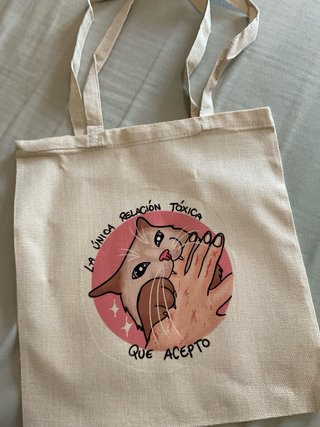 Bolso Tote Gato Relación Tóxica - solo envio