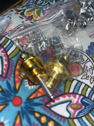 2 trabas de seguridad para correa de guitarra/bajo