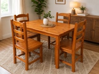 Mesa de madera con 4 sillas