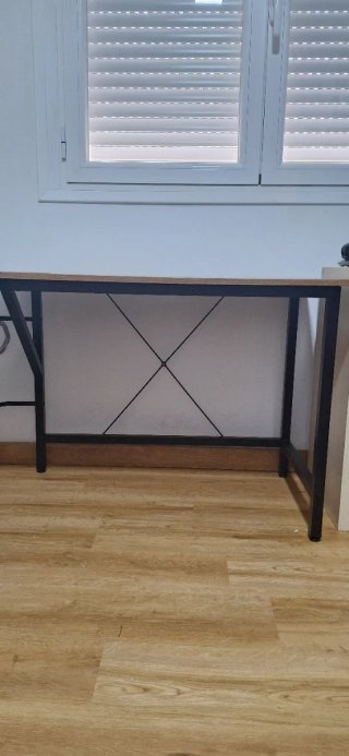 Escritorio de esquina madera y metal