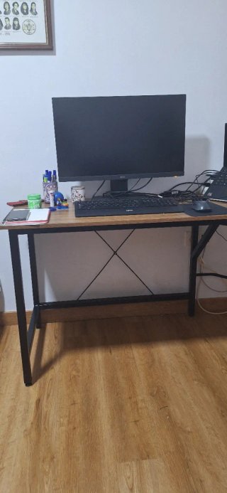 Escritorio de esquina madera y metal