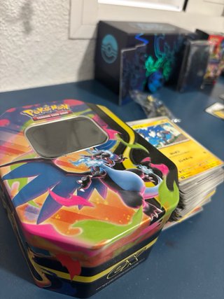 Cartas pokemon bulk + ETB y Lata