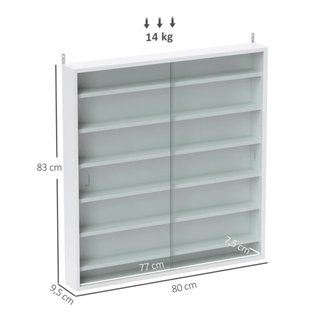 Vitrina expositora de pared madera y cristal