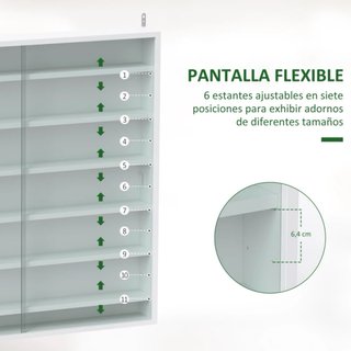 Vitrina expositora de pared madera y cristal