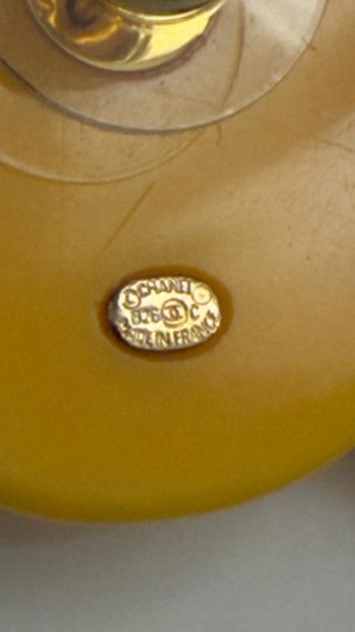 Pendientes Chanel CC Amarillos Dorados