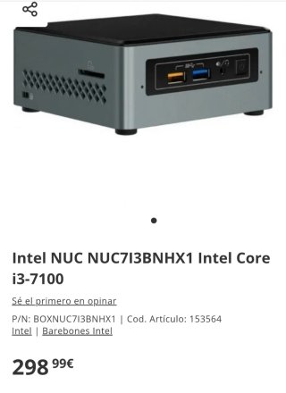 Mini PC Intel NUC SSD 256GB