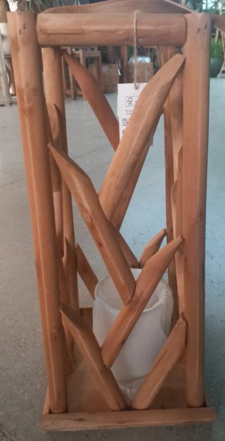 Farol rústico de madera