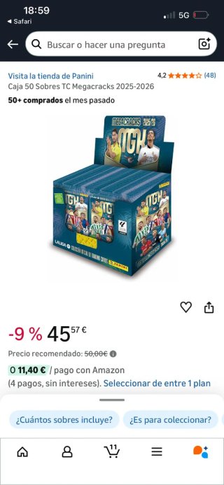 Caja 50 Sobres Megacracks 2025-2026
