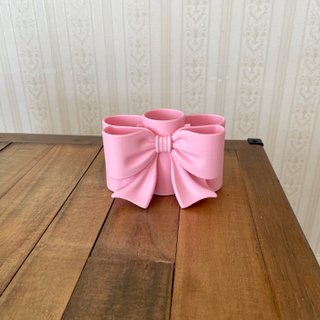 Organizador Maquilhagem/Canetas Laço Rosa