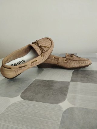 Zapato Merceditas Piel 24H Beige Talla 36