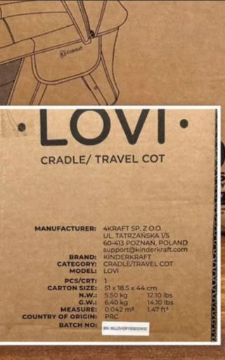 Cuna Kinderkraft Lovi Bebé Mecedora