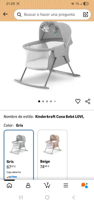 Cuna Kinderkraft Lovi Bebé Mecedora