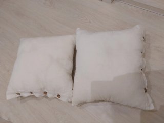 Cojines Lino Blanco 45x45 (Set de 2)