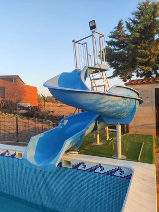 Tobogán piscina fibra reforzado