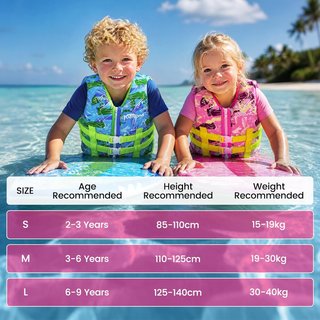 NUEVO Chaleco Natación Niños Rosa, talla L