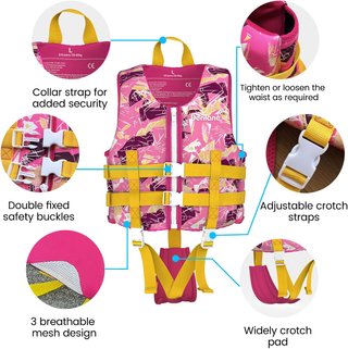 NUEVO Chaleco Natación Niños Rosa, talla L