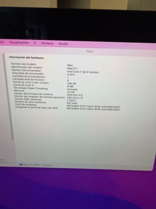 Imac 27 I7 32Gb RAM 1TB SSD