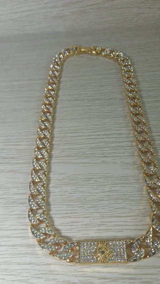 Cadena Cubana Chapada Oro 18k Circonitas