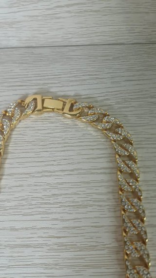 Cadena Cubana Chapada Oro 18k Circonitas