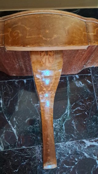 Mensola vintage legno e marmo