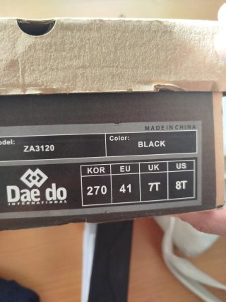 Zapatillas Daedo Blancas y Negras