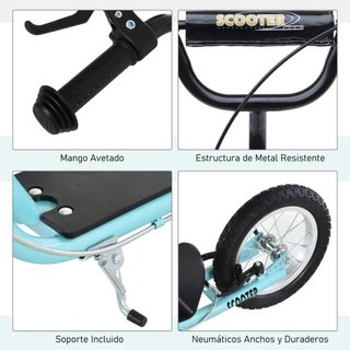 Patinete Scooter +5 años Azul