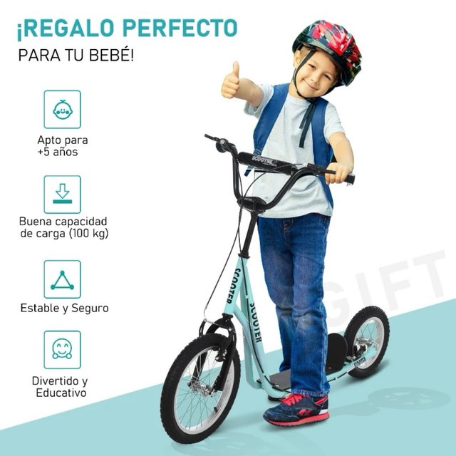 Patinete Scooter +5 años Azul